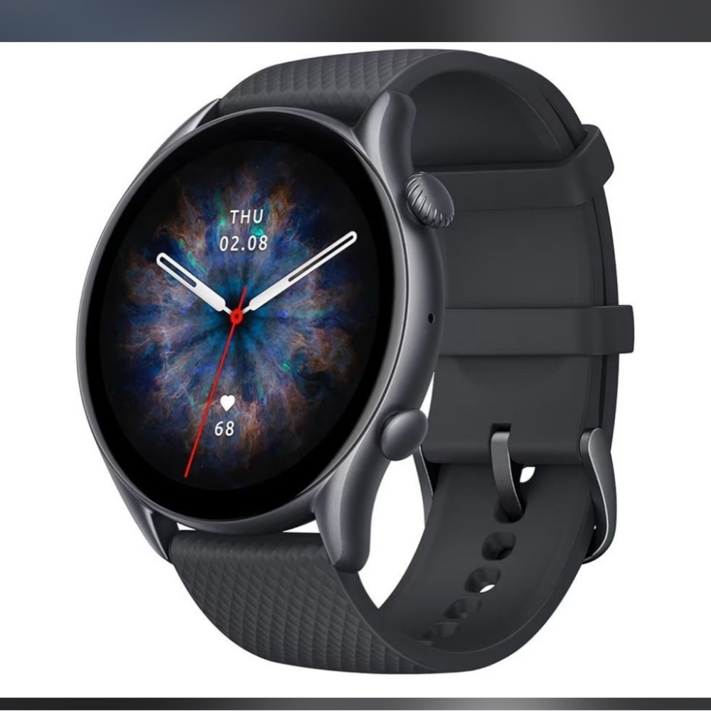 Amazfit Black Smartwatch with Circular Display